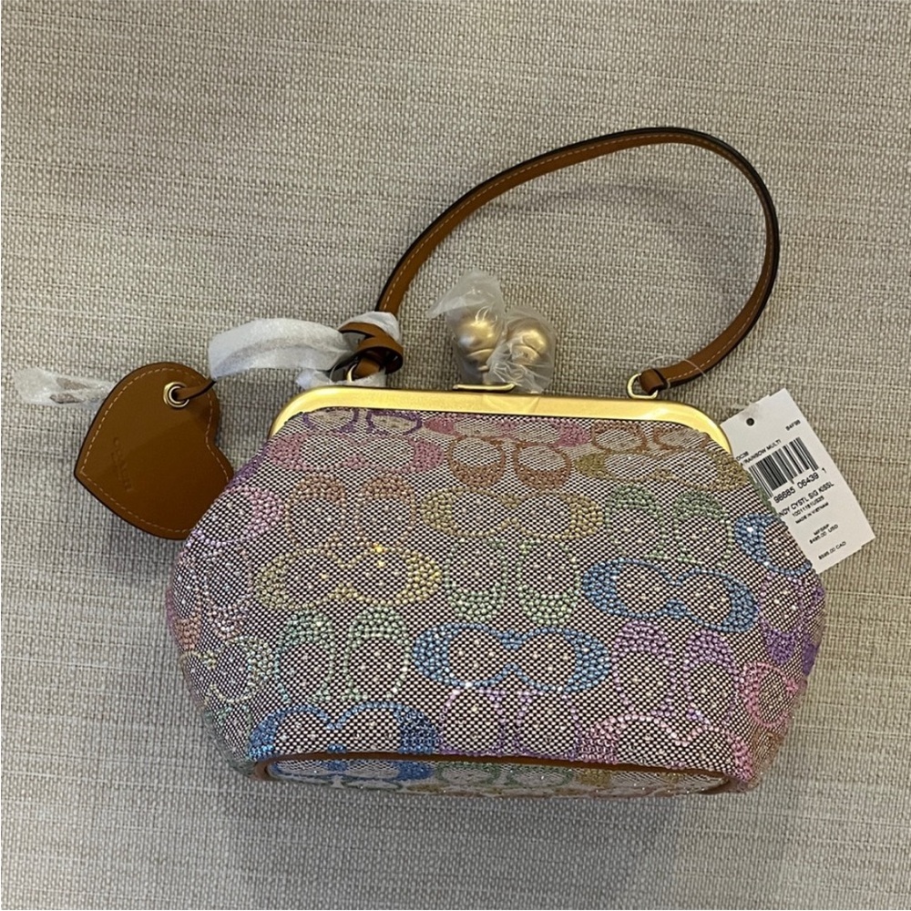 NWT Coach Kisslock 16 Crystal Jacquard - Picture 10 of 12